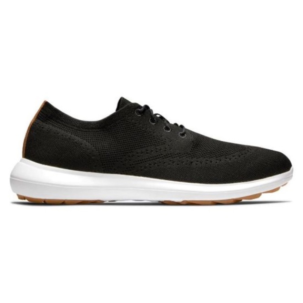 FootJoy Men's Flex LE2 Spikeless Golf Shoes Black & White Size 10M
